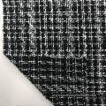 Metallic Polyester Plaid Woven Woolen Tweed Fabric